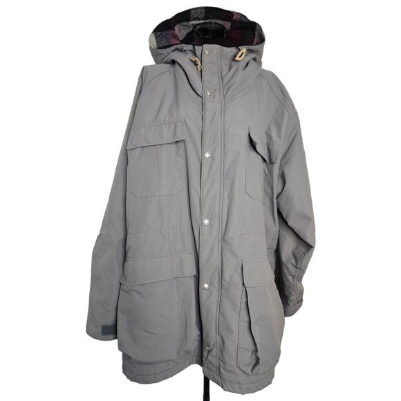 L.L. BEAN 1363 Grey Baxter State Parka Wool Lined COAT Men's Large Vintage GIFT - Picture 1 of 10